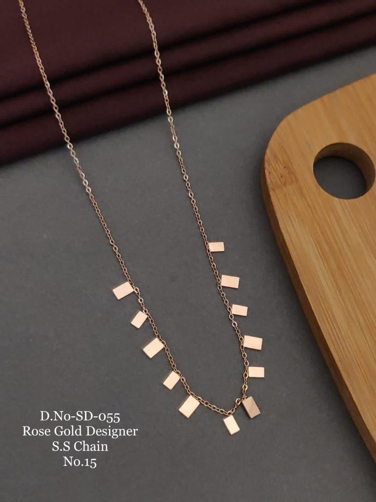 Rose Gold And Silver Designer Chain Catalog
